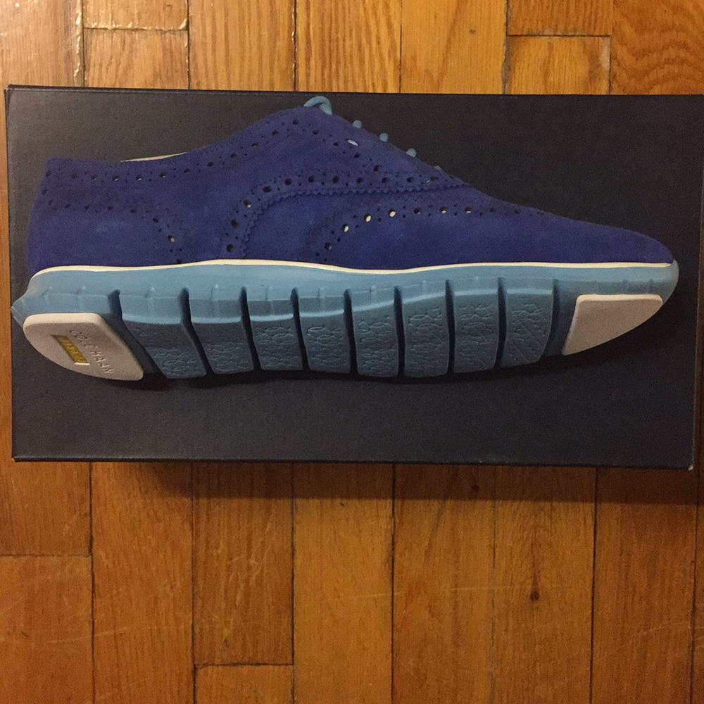 NIB Cole Haan ZeroGrand Wingtip Blue Oxfords, US 9 - Picture 8 of 8